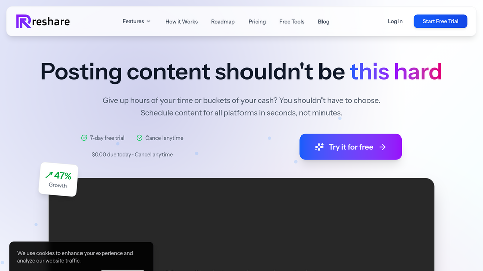 Screenshot of ReShare