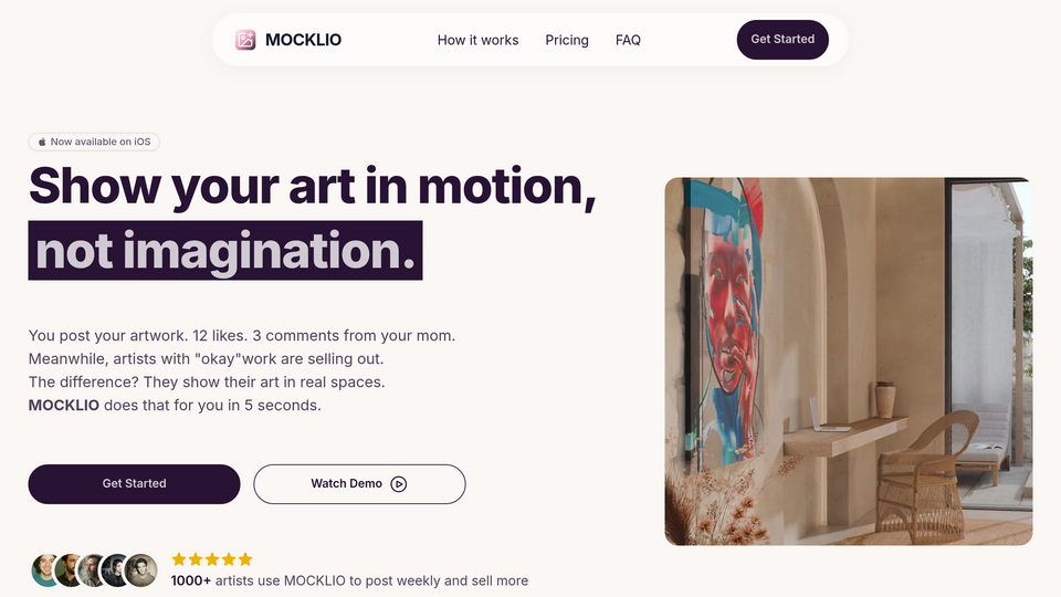 Screenshot of MOCKLIO