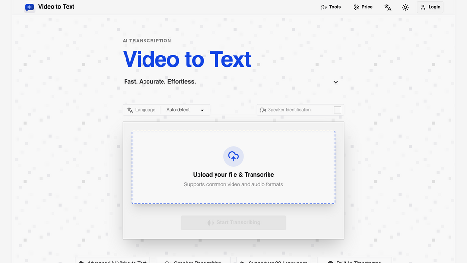 Screenshot of Video to Text