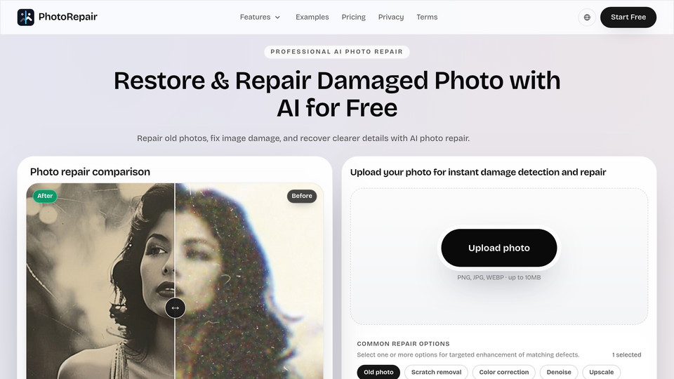 Screenshot of PhotoRepair