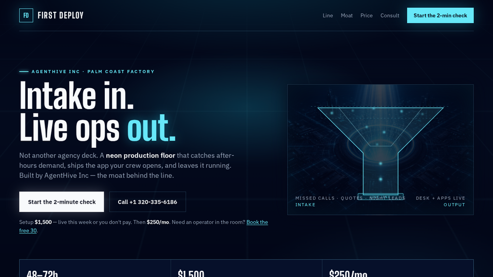 Screenshot of First Deploy