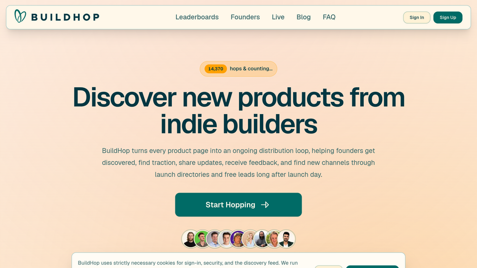 Screenshot of BuildHop.io