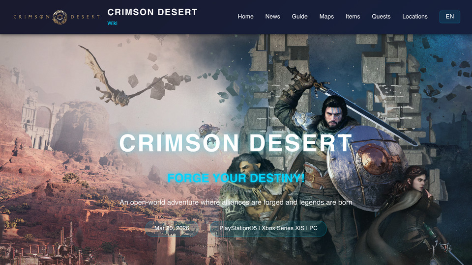 Screenshot of Crimson Desert