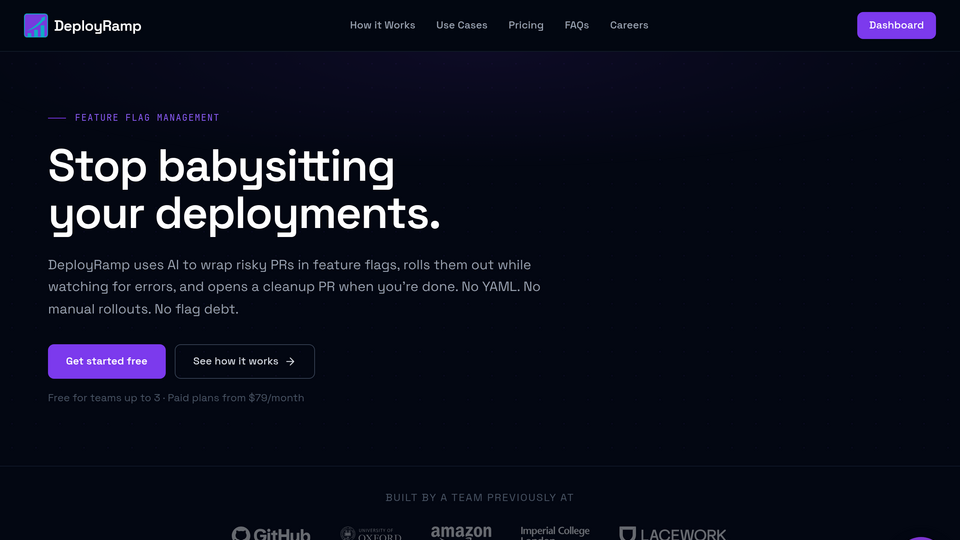 Screenshot of DeployRamp