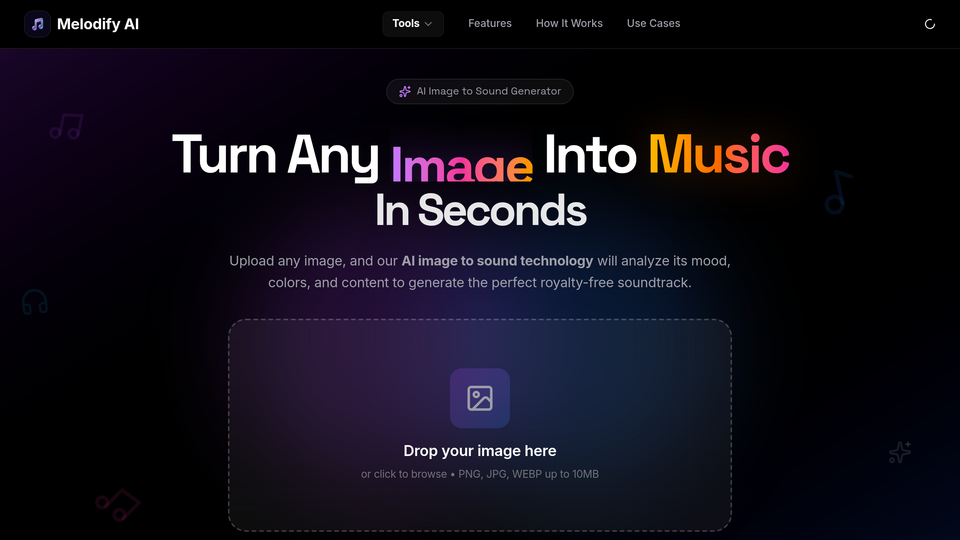 Screenshot of Melodify AI