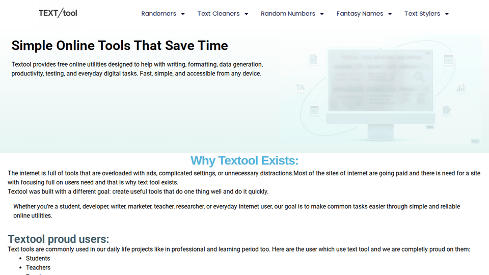 Screenshot of Textool