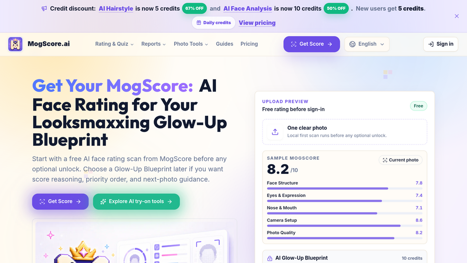 Screenshot of MogScore
