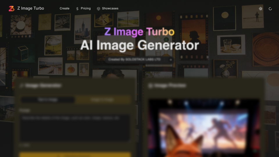 Screenshot of Z Image Turbo AI