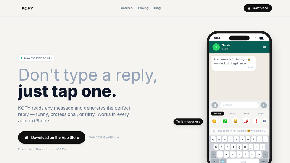 Screenshot of KOPY