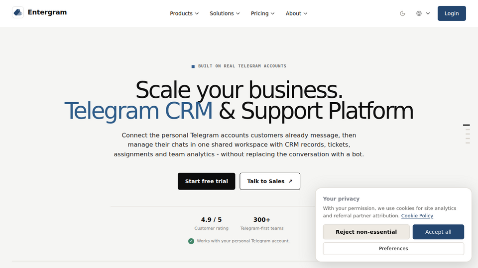 Screenshot of Entergram