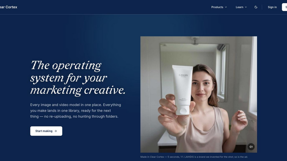 Screenshot of Clear Cortex