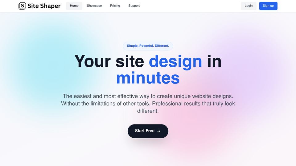 Screenshot of Site Shaper