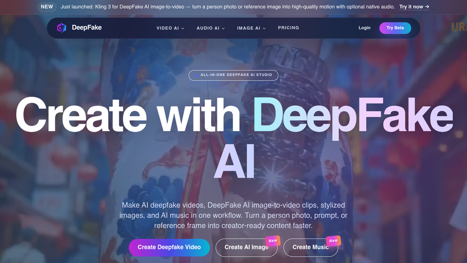 Screenshot of DeepFake