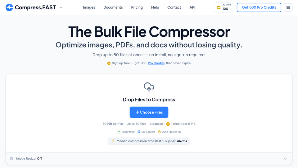 Screenshot of Compress.FAST