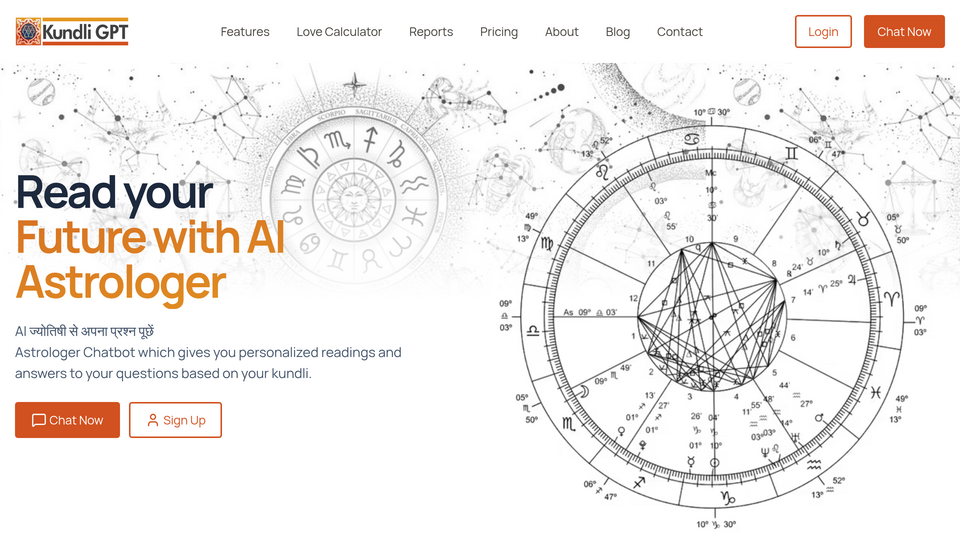 Screenshot of KundliGPT
