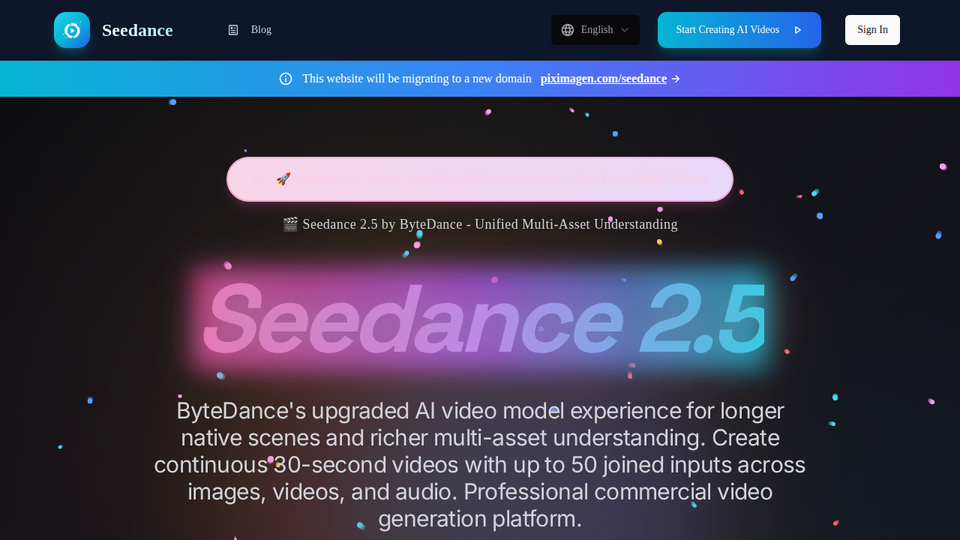 Screenshot of Seedance AI Video