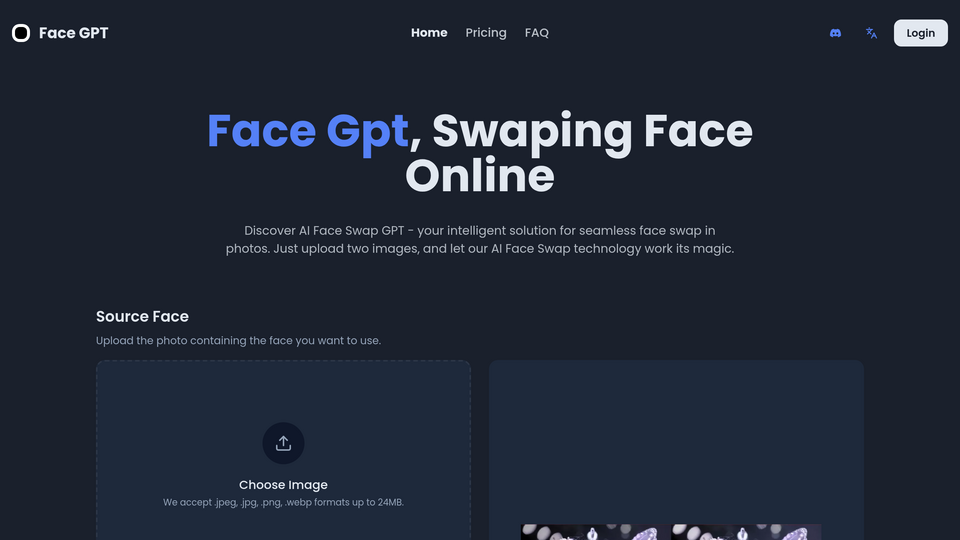 Screenshot of Face GPT