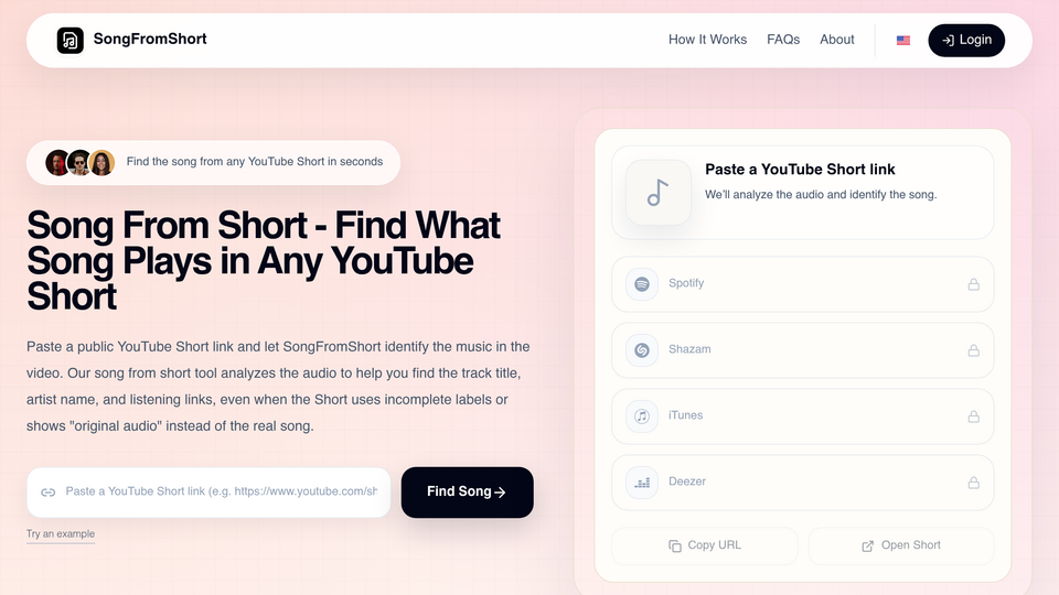Screenshot of SongFromShort