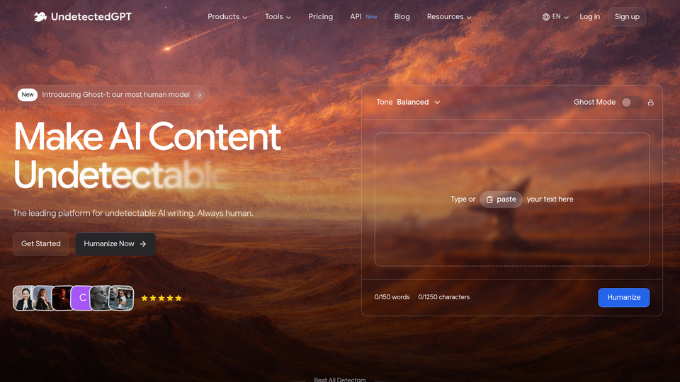 Screenshot of UndetectedGPT