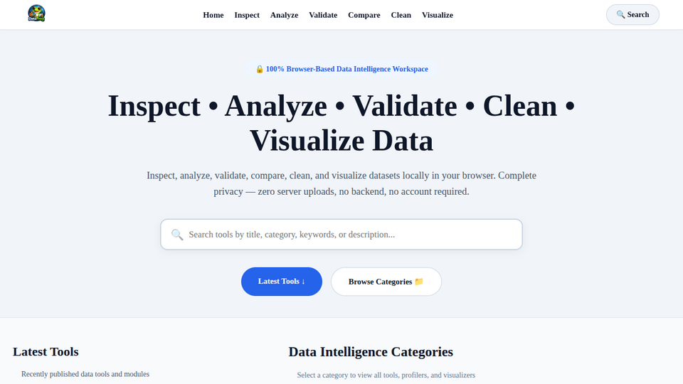 Screenshot of DataFrog.tools