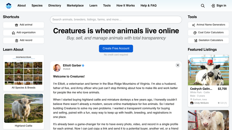 Screenshot of Creatures