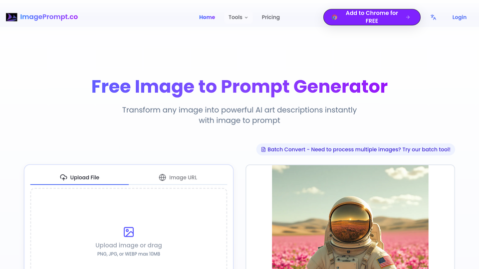 Screenshot of Image Prompt CO