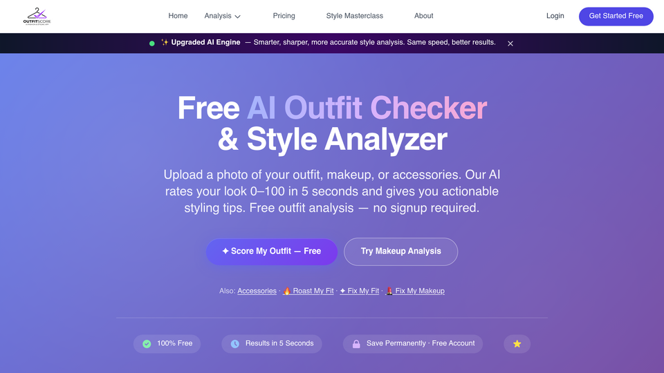 Screenshot of OutfitScore