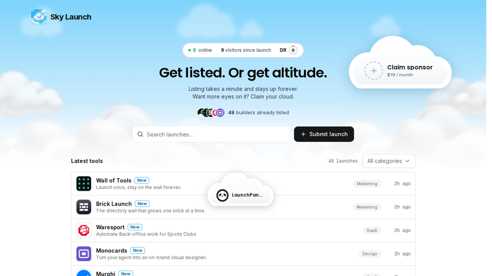 Screenshot of Sky Launch