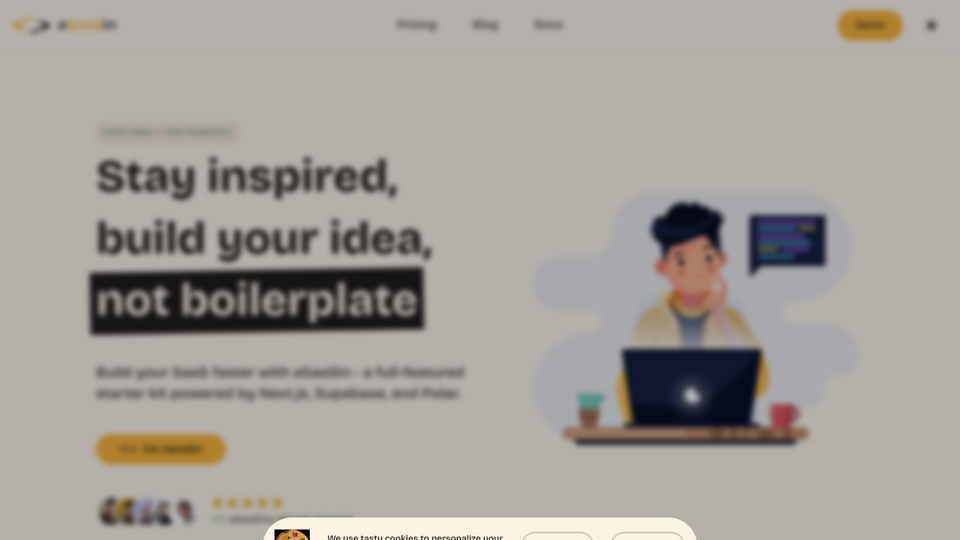 Screenshot of aSaaSin - SaaS Starter