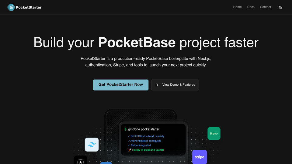Screenshot of PocketStarter