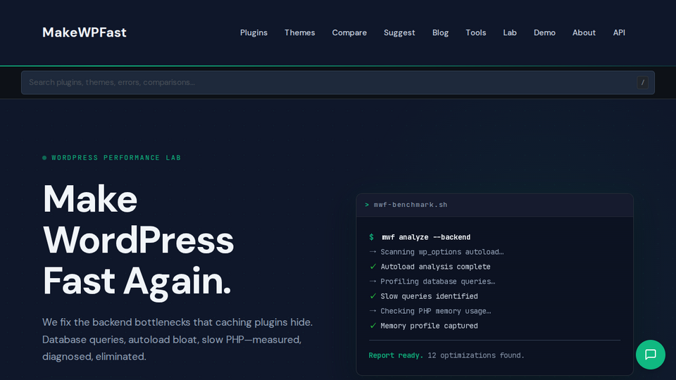 Screenshot of MakeWPFast