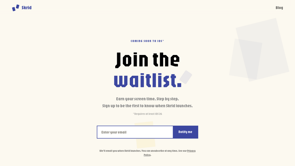 Screenshot of Skrid