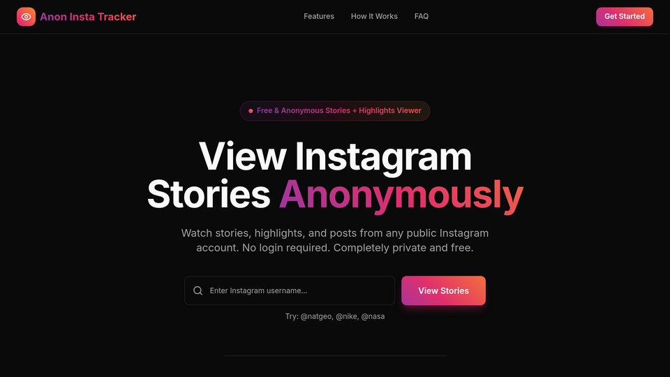 Screenshot of Insta Peeka