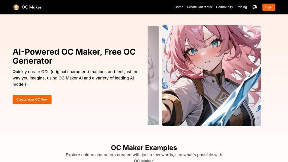 Screenshot of OC Maker