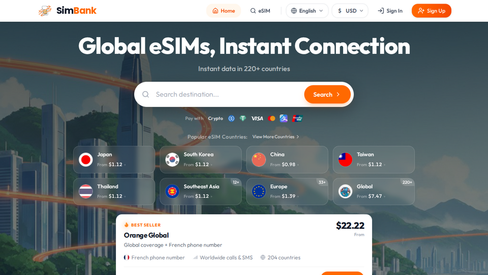 Screenshot of SimBank