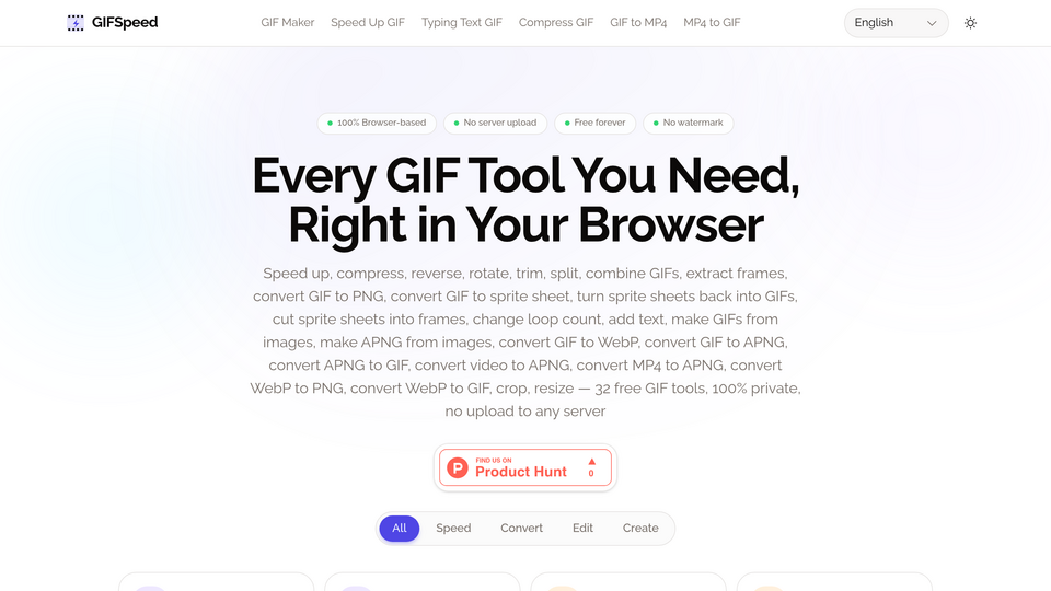 Screenshot of GIFSpeed