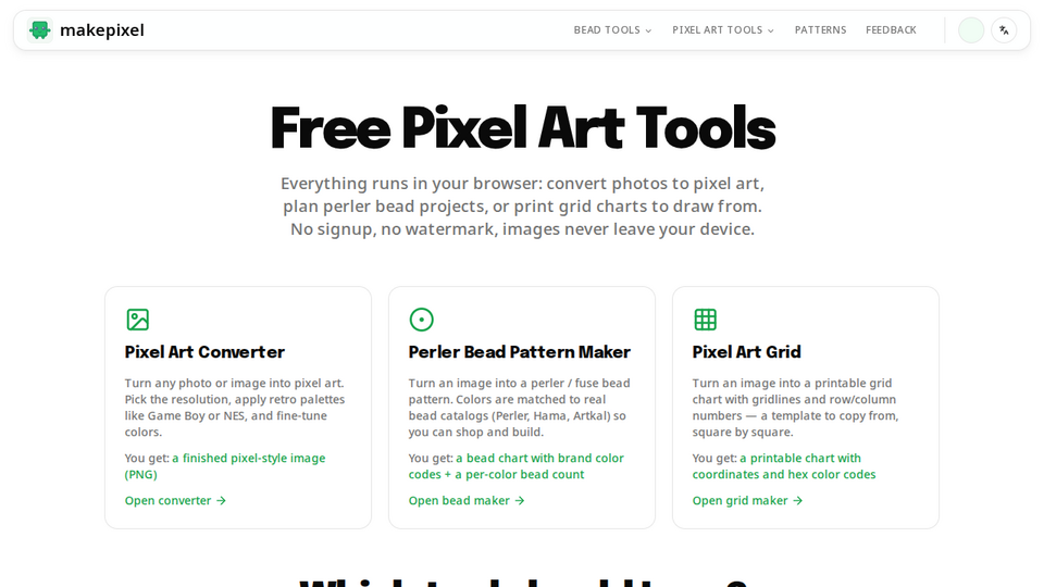 Screenshot of MakePixel