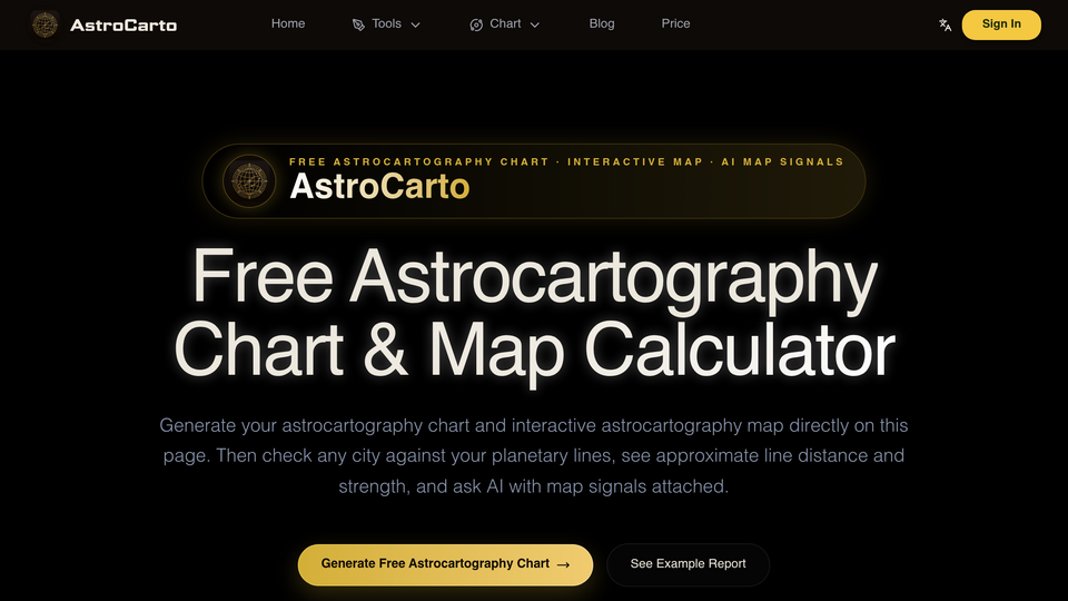 Screenshot of AstroCarto