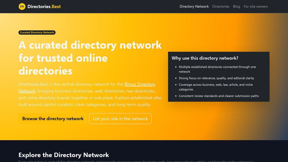 Screenshot of Directories.Best