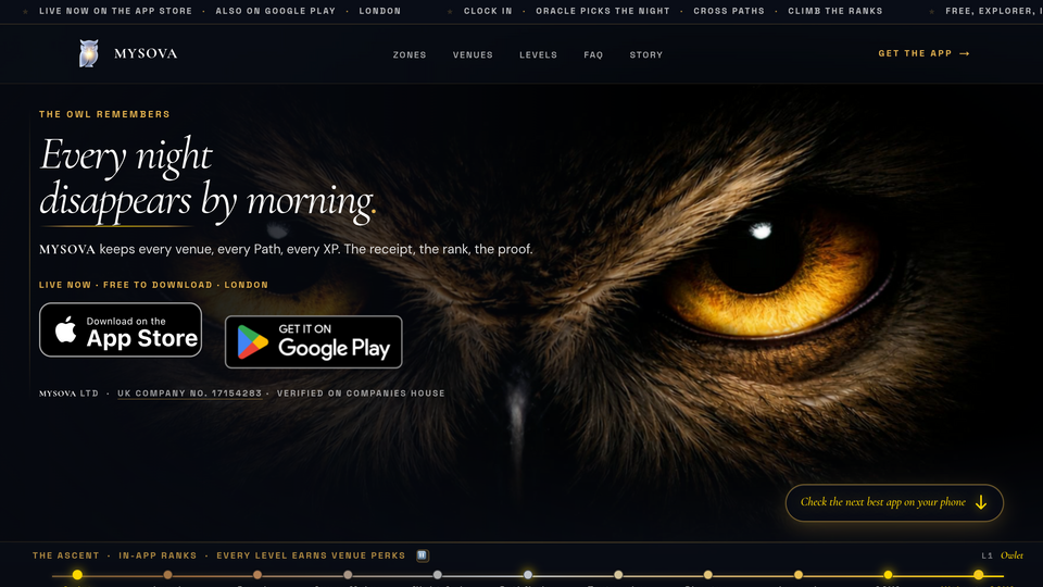 Screenshot of MYSOVA