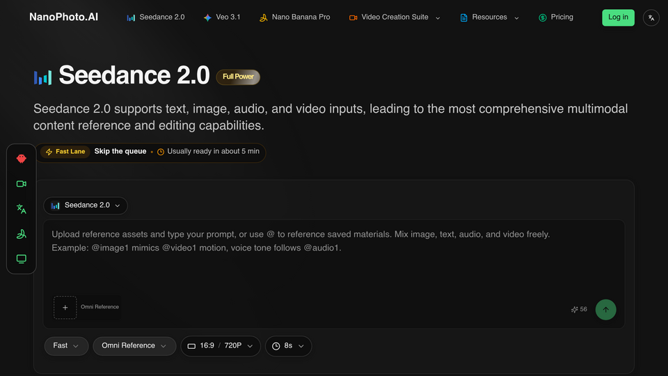 Screenshot of NanoPhoto.AI