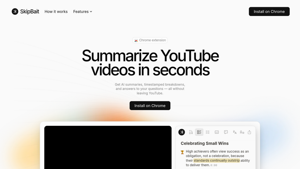 Screenshot of SkipBait