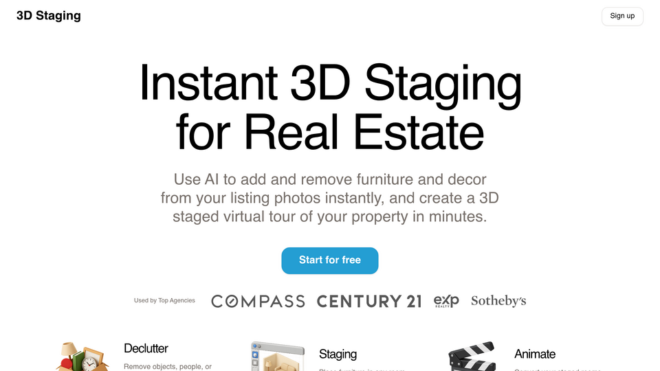 Screenshot of 3D Staging