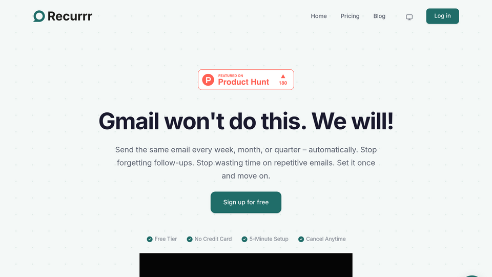 Screenshot of Recurrr