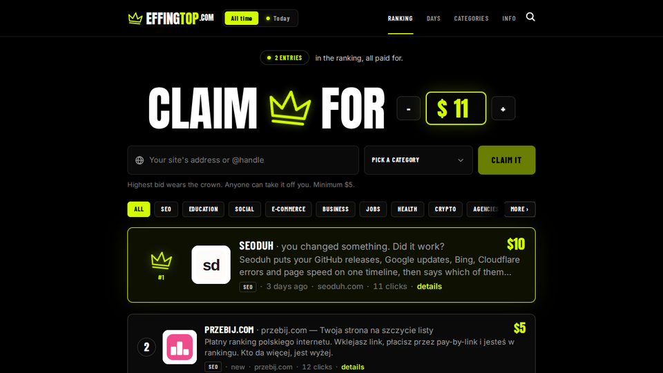Screenshot of EffingTop