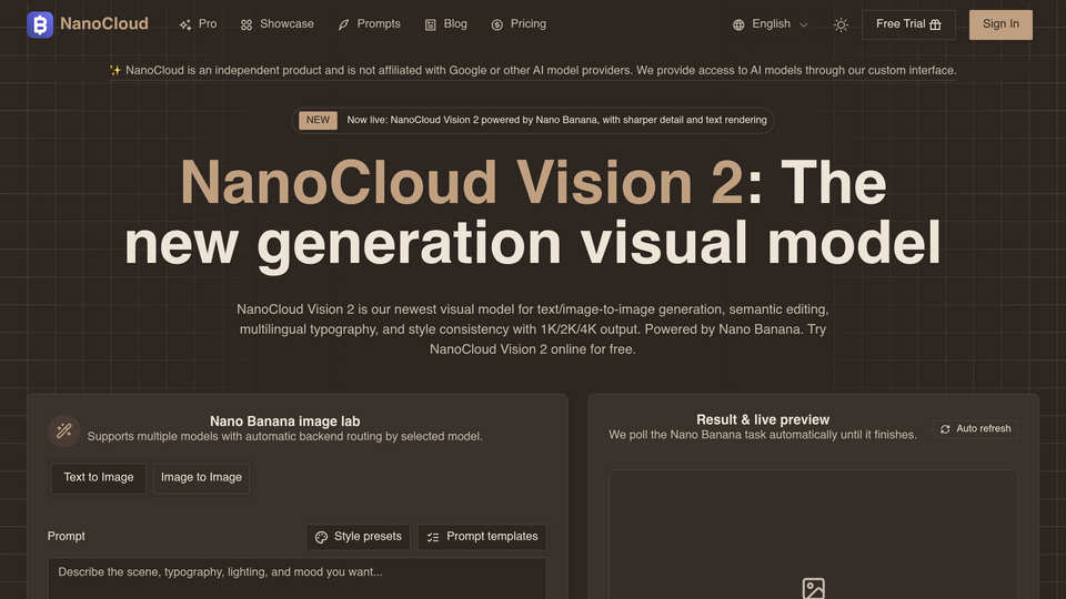 Screenshot of Nano Banana Pro