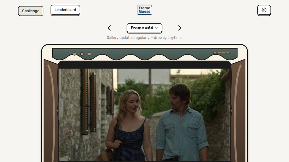 Screenshot of FrameGuess