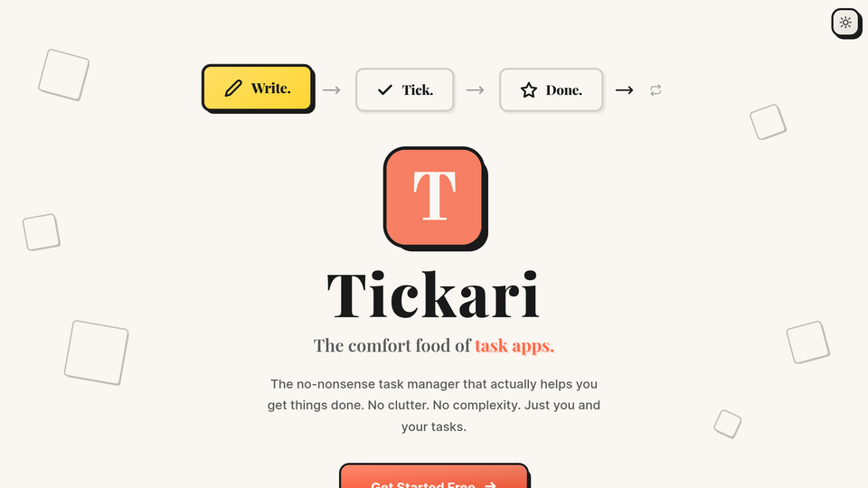 Screenshot of Tickari