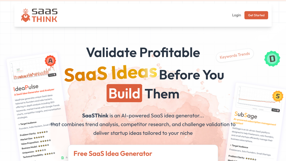 Screenshot of SaasThink