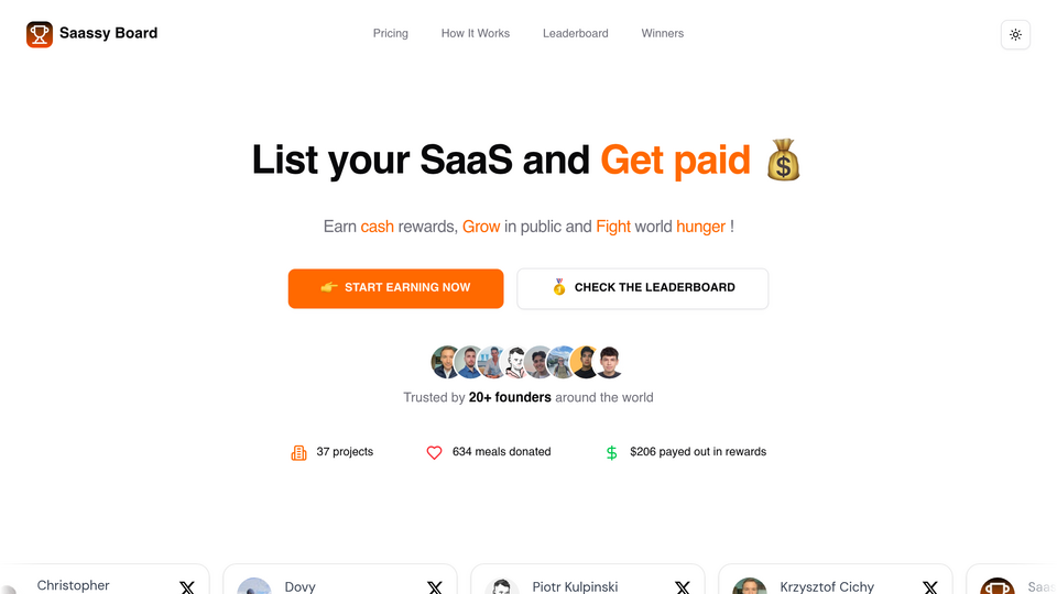 Screenshot of Saassy Board